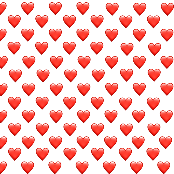Много маленьких сердечек