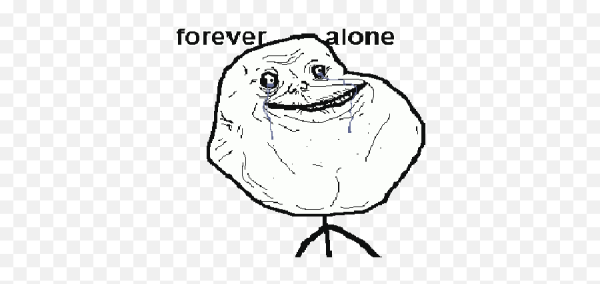 Forever Alone meme PNG