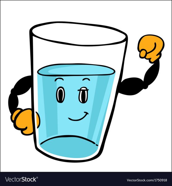 Вода в стакане мультяшная