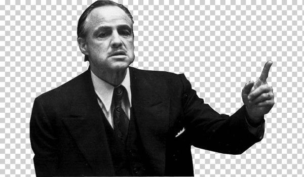 Дон Корлеоне на белом фоне