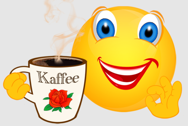 Смайлик с чашкой кофе