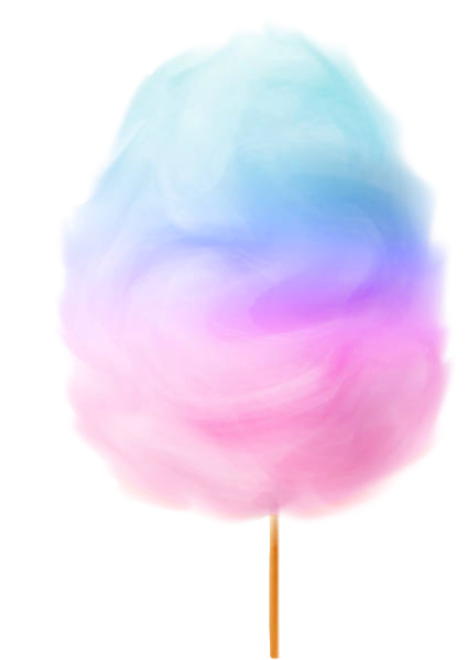 Сладкая вата на белом фоне