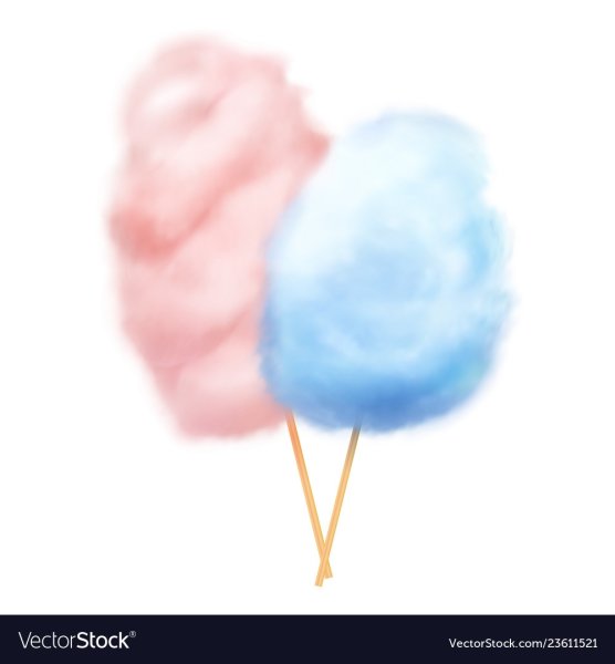 Голубая сахарная вата без фона