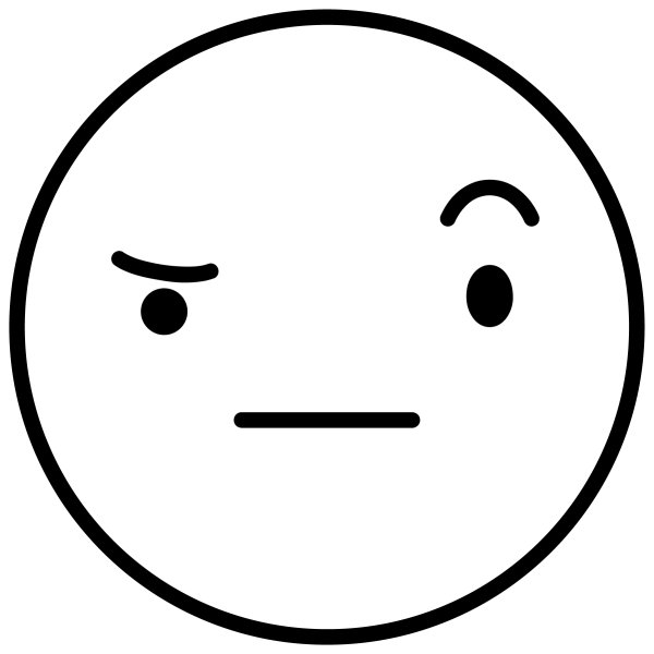 Смайлик с поднятой бровью