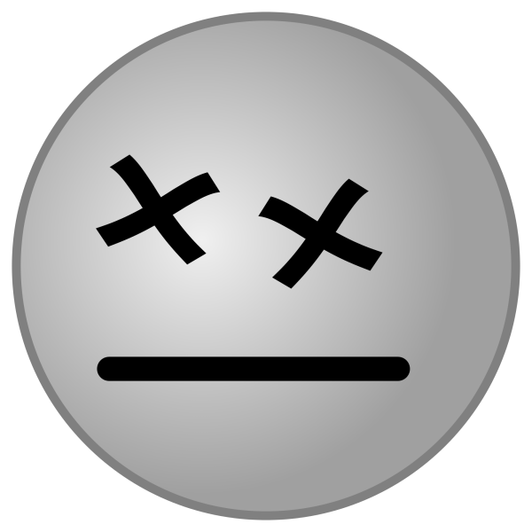 Человек с крестиками на глазах