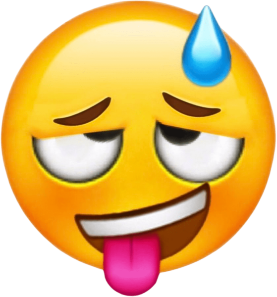 Смайлик закусывающий губу