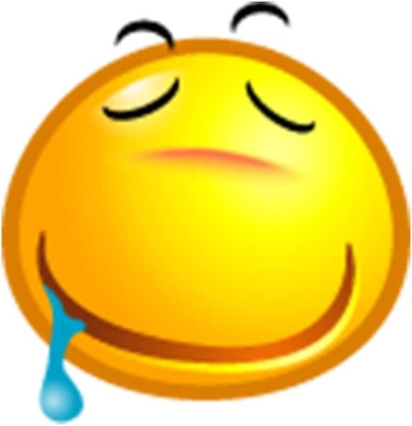 Смайлик с текущей слюной