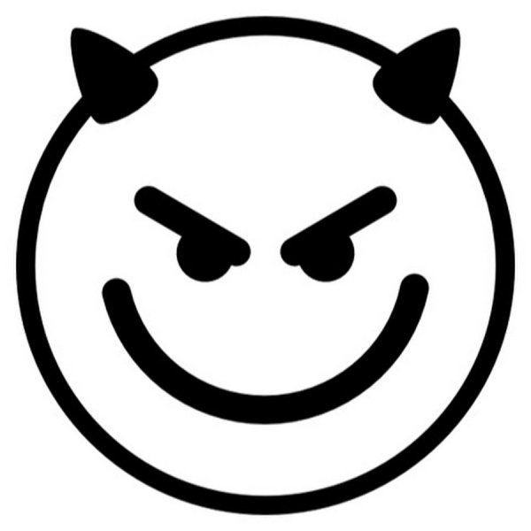 Смайлик пиктограмма дьявола