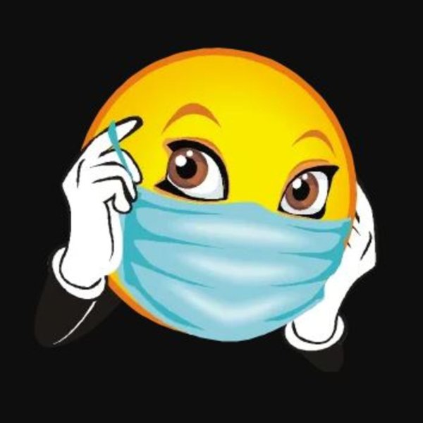 Смайлик в маске медицинской