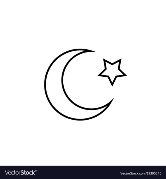 Трафарет Луна и звезды