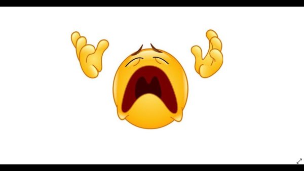 Мем смайлик орет и исчезает