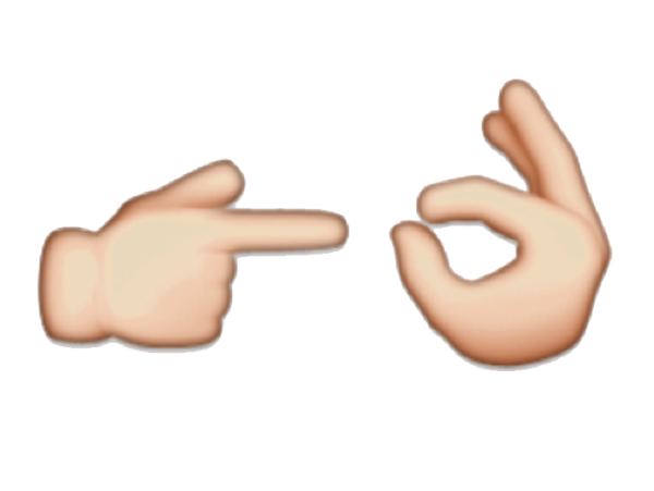 Стикер палец вправо