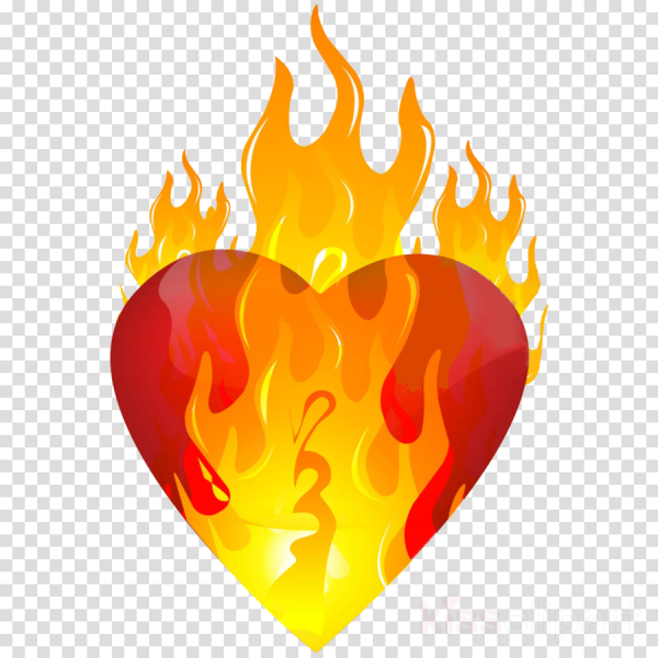 Огненное сердце смайлик