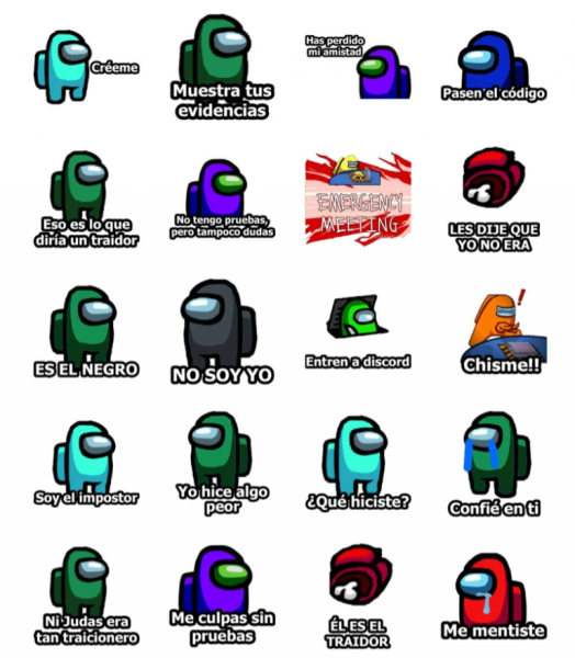 Стикеры ватсап амонг