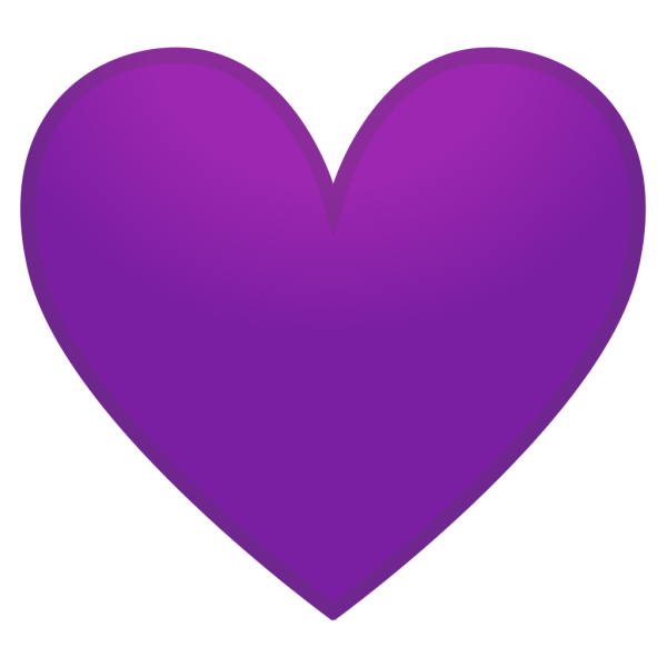 Сердце фиолетовое
