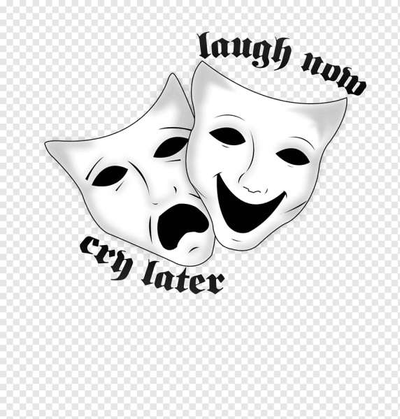 Веселая и грустная маска эскиз