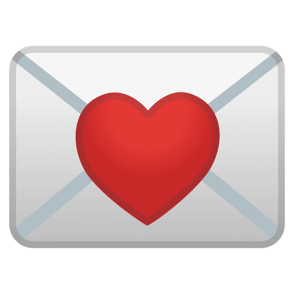 Смайл конверт с сердечком