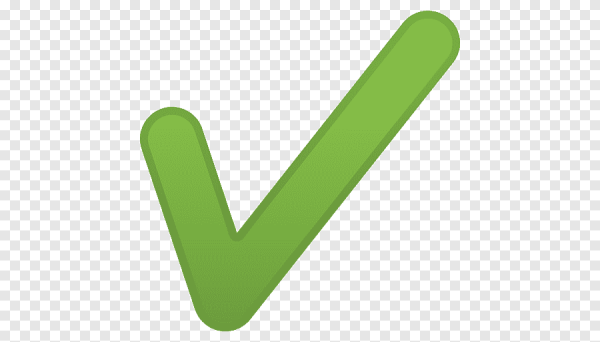 Зеленая галочка эмодуи
