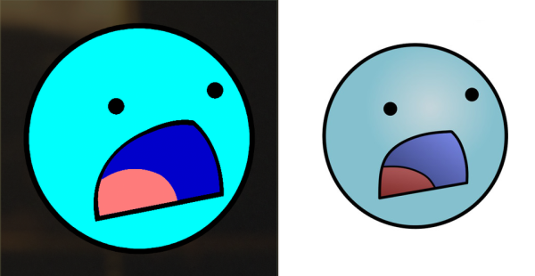 Синий смайлик d: