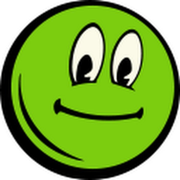 Грустный зеленый смайлик