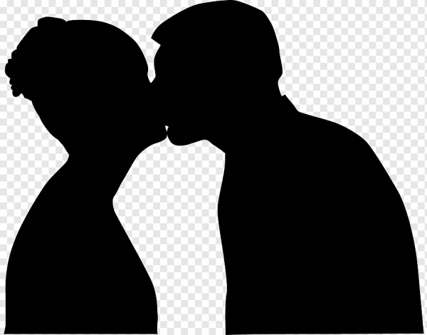 Силуэт двух влюбленных