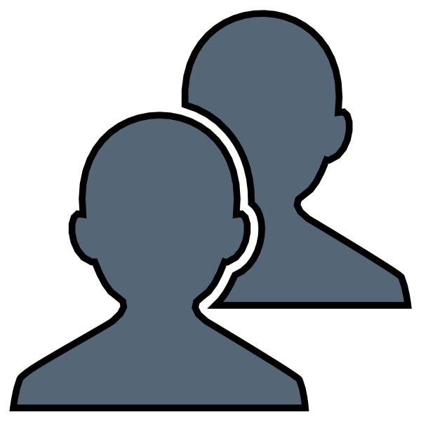 Два силуэта эмодзи