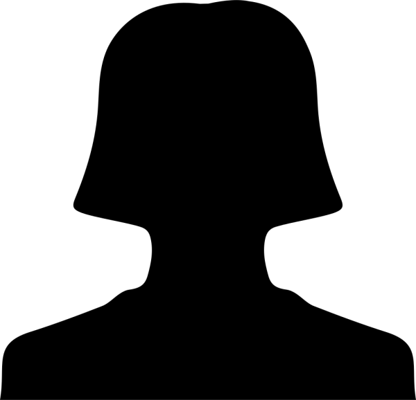 Силуэт женской головы анфас