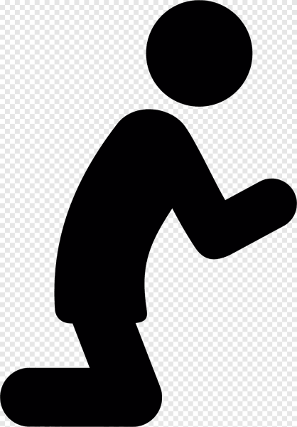 Человечек на коленях