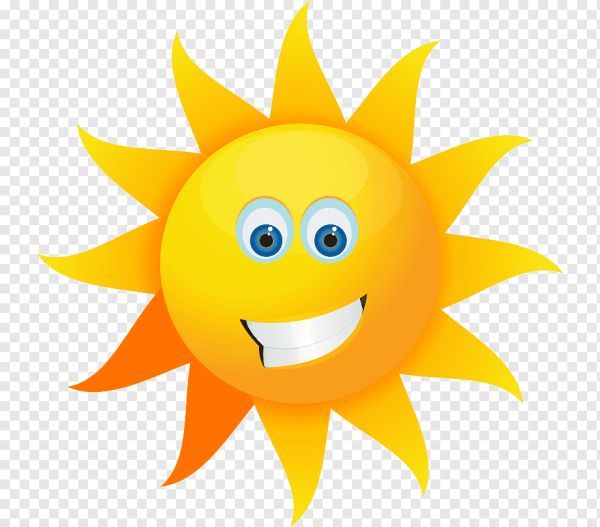 Смайлик солнышко белый