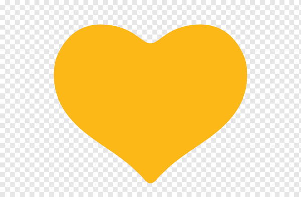 Желтые сердечки на прозрачном фоне