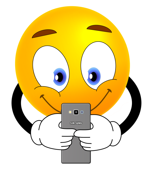 Смайлик с мобильником
