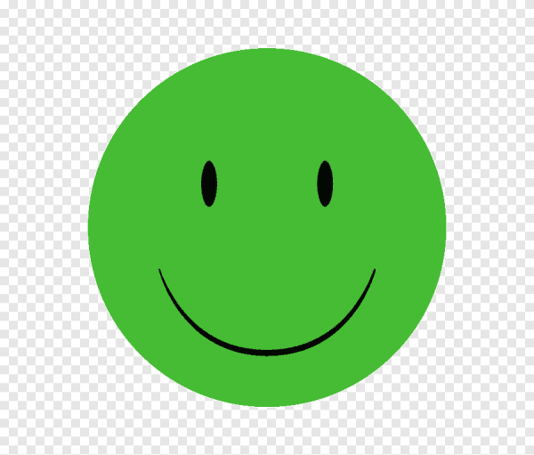 Улыбка на зеленом фоне