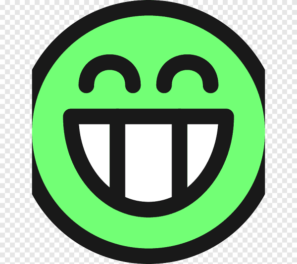 Зеленый улыбающийся смайлик