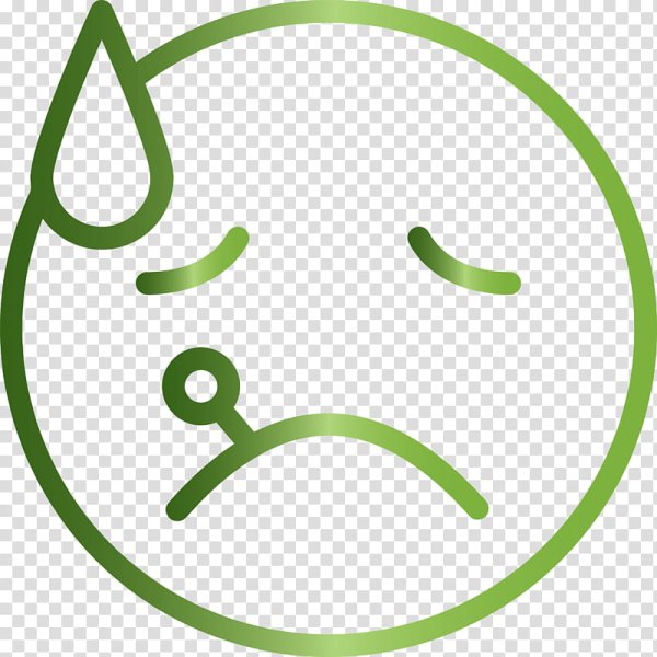 Смайл зеленый с улыбкой