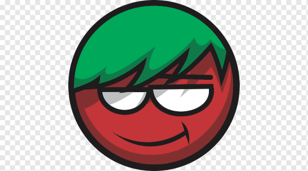 Зеленый улыбающийся смайлик