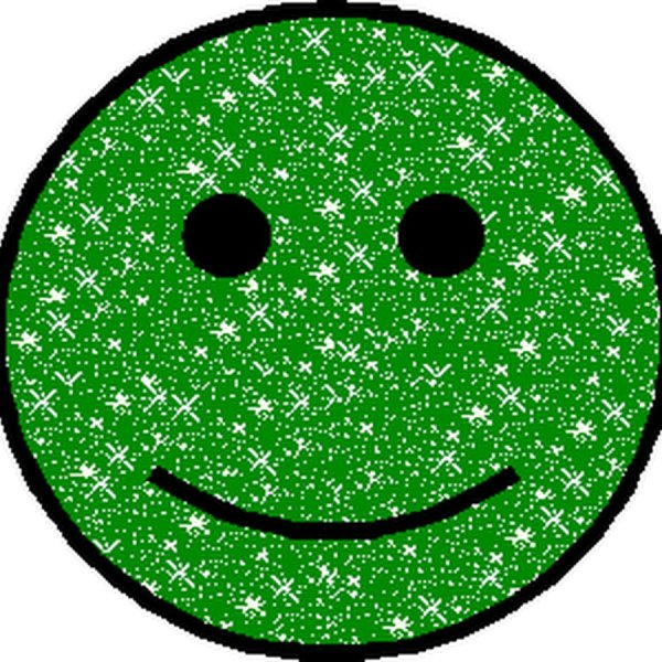 Задумчивый смайлик зеленый