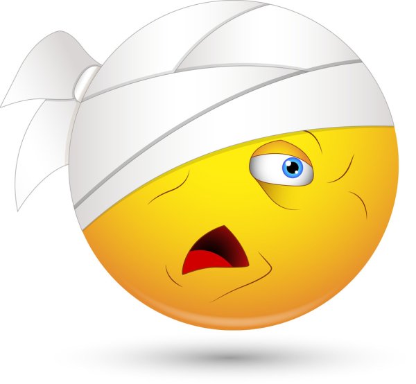 Смайлик с больной головой