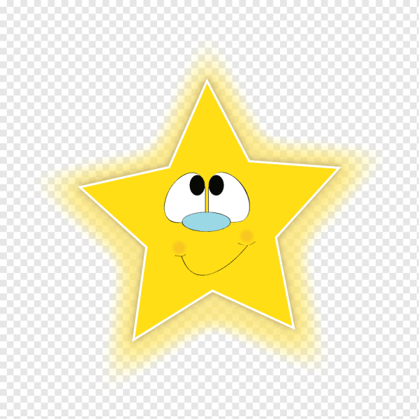 Смайлик Звездочка без фона