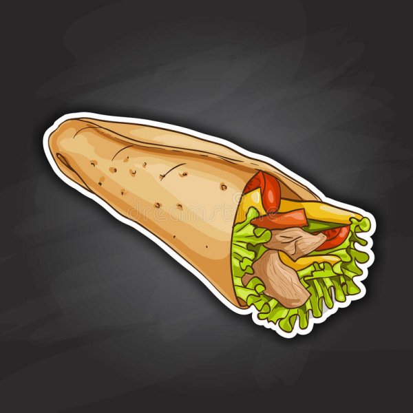 Шаурма иллюстрация