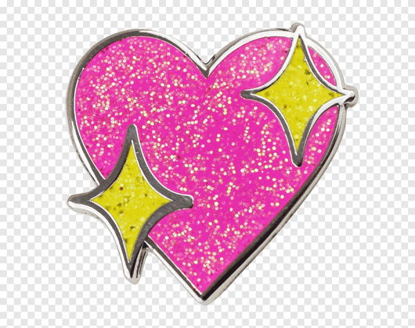 Розовое блестящее сердце