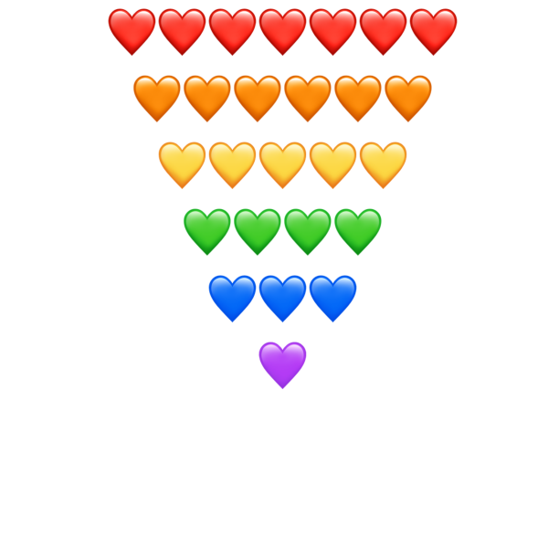 Разноцветное сердце ЭМОДЖИ