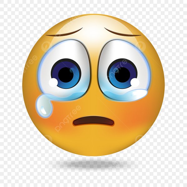 Смайлик с грустными глазами