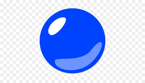 Синий кружок смайлик