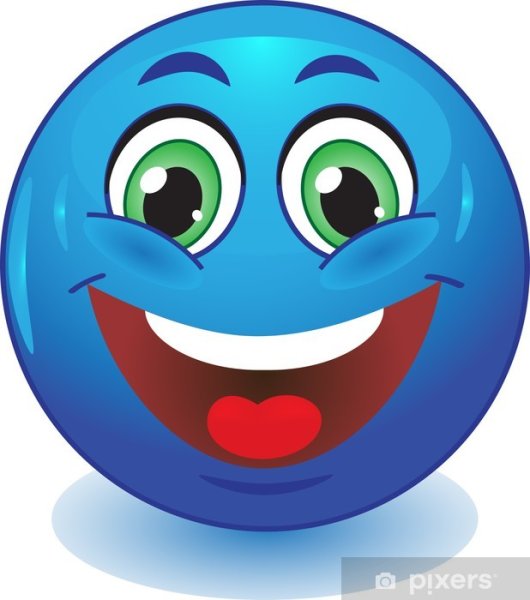 Синий круг с глазками