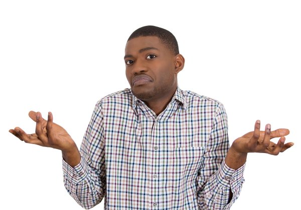 Человечек пожимает плечами