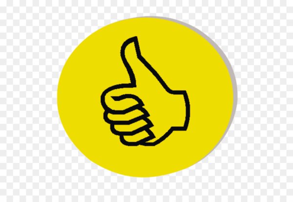 Желтый палец вверх
