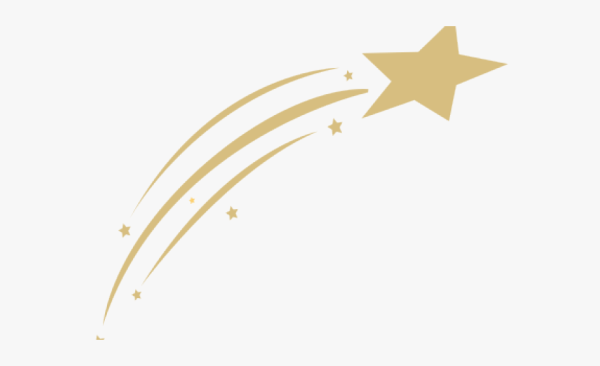 Падающая звезда на прозрачном фоне