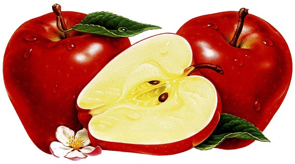 Яблоко гиф на прозрачном фоне