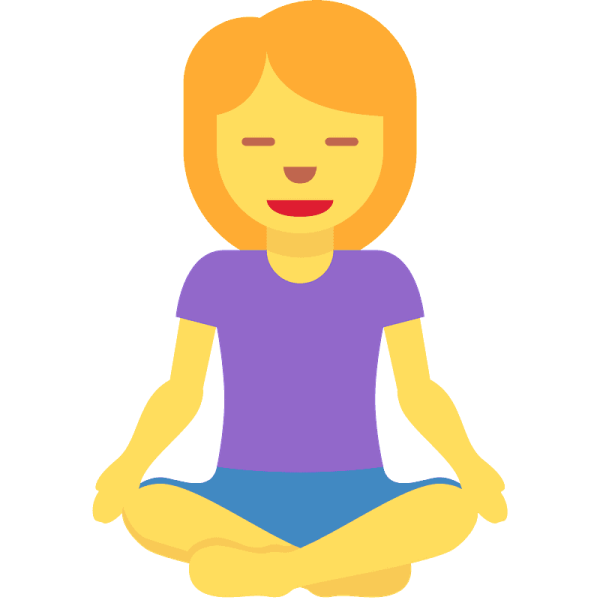 Эмодзи женщина в позе лотоса