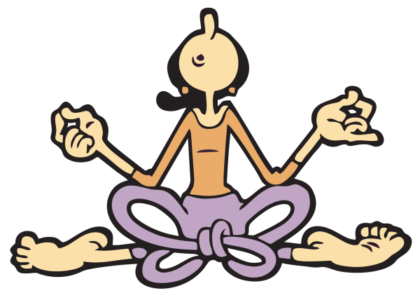 Смайлик в позе лотоса